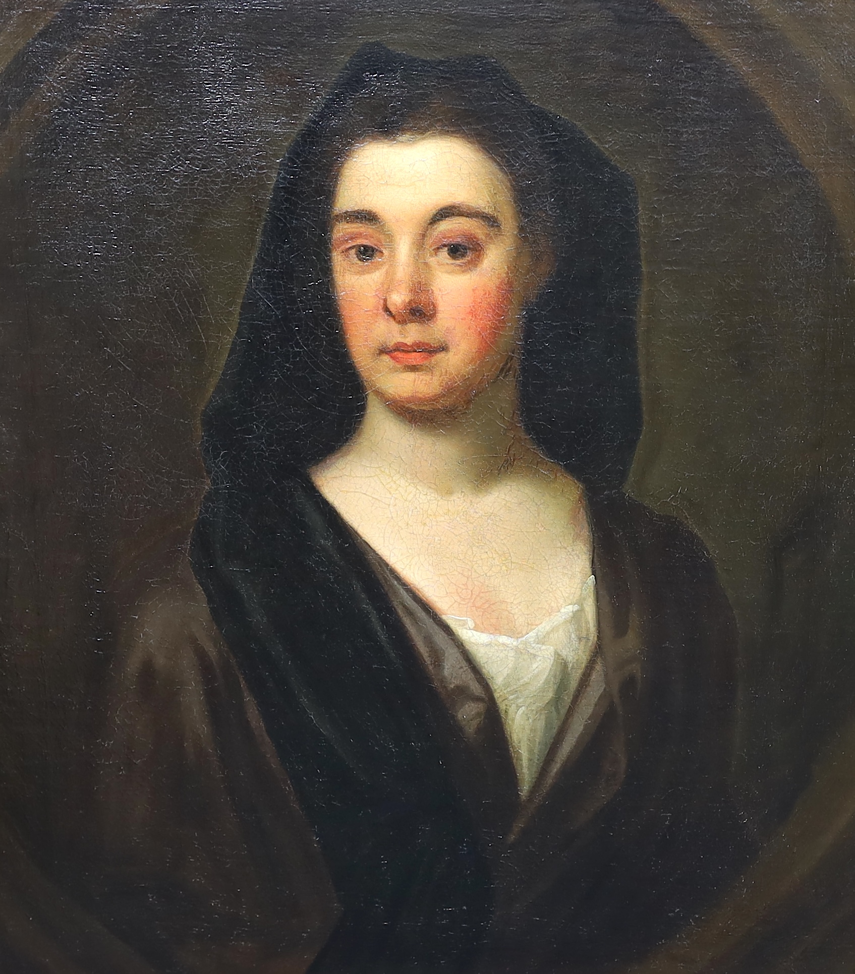 Early 18th century Continental School, Portraits of a lady and gentleman, oil on canvas, a pair, 77 x 64cm